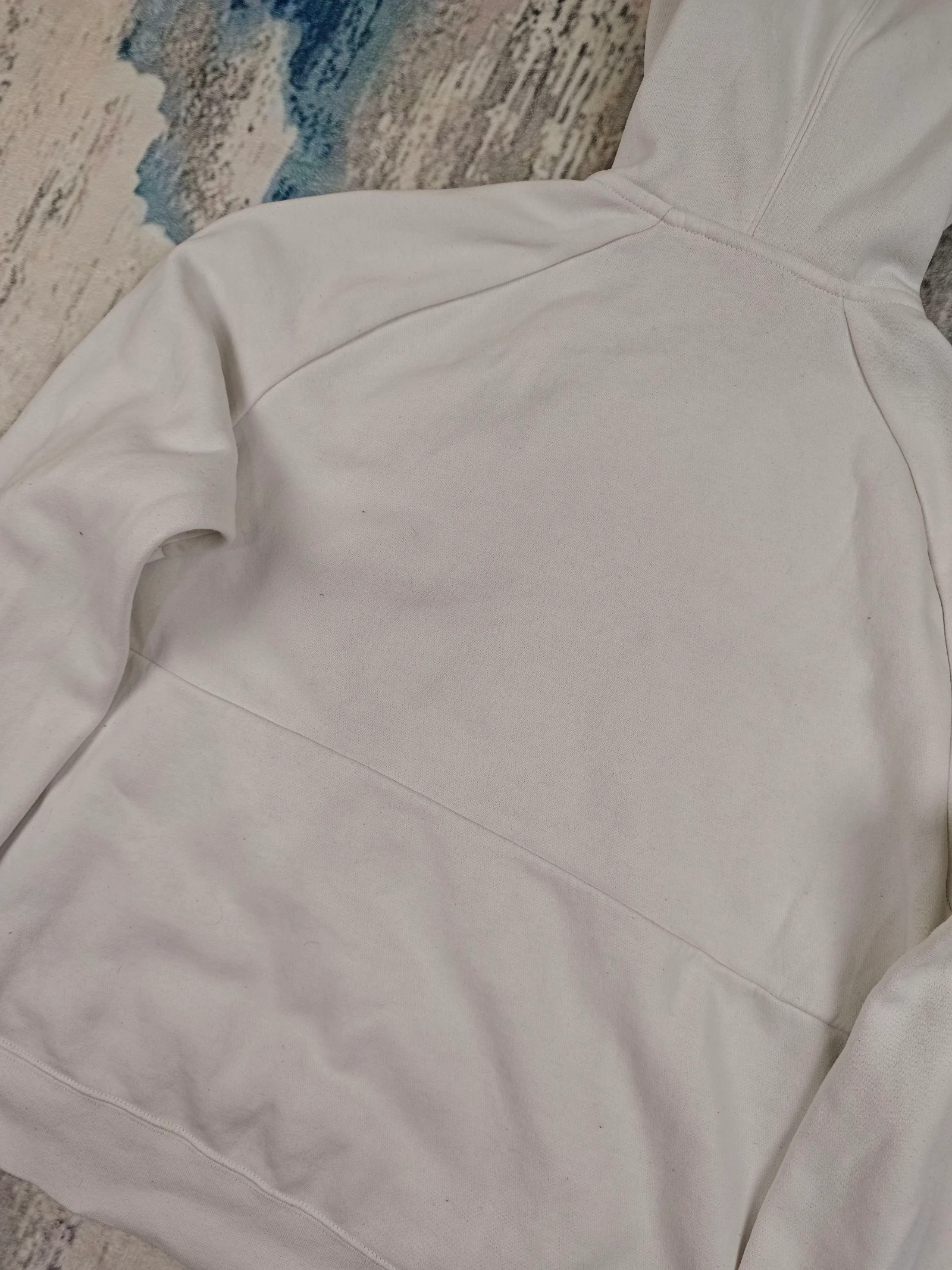 Moletom com capuz Nike Air branco cinza forrado Streetwear Y2K tamanho M – photo 15